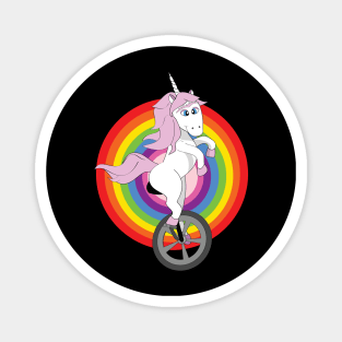 Unicorn, unibrow, unicycle Magnet